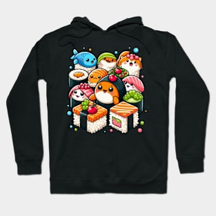 Kawaii Anime Sushi Lovers Hoodie